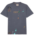 Gallery Dept Paint Splatter Tee - Navy