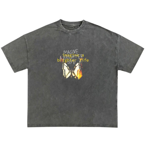 Darkroom Butterfly Tee - Washed Black