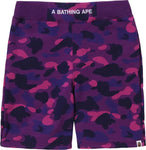 Bape Color Camo Sweat Shorts - Purple