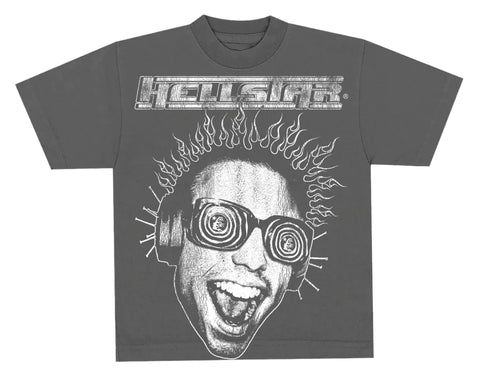 Hellstar Rage Tee - Washed Black