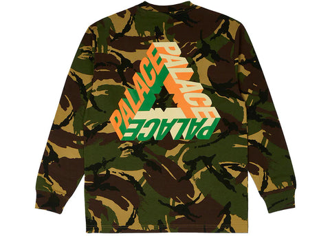 Palace P-3D L/S - Woodland Camo