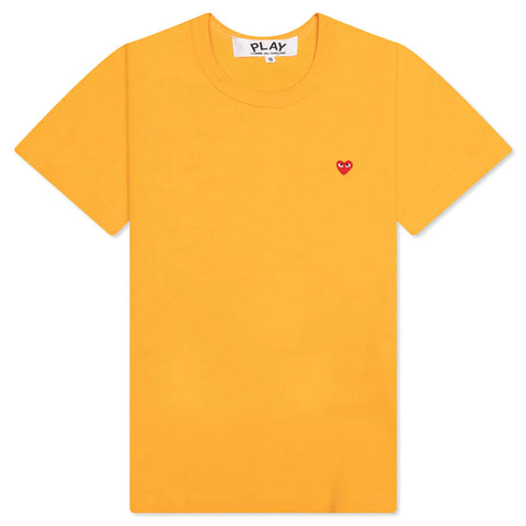 CDG Play Small Emblem Tee - Orange