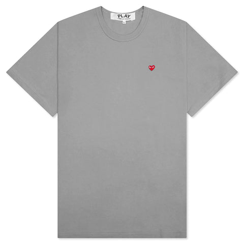 CDG Play Small Emblem Tee - Grey