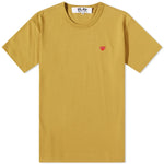 CDG Play Small Emblem Tee - Gold