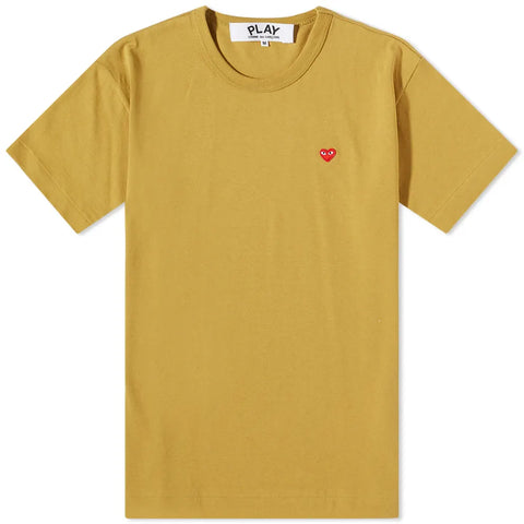 CDG Play Small Emblem Tee - Gold