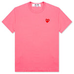 CDG Play Emblem Tee - Pink