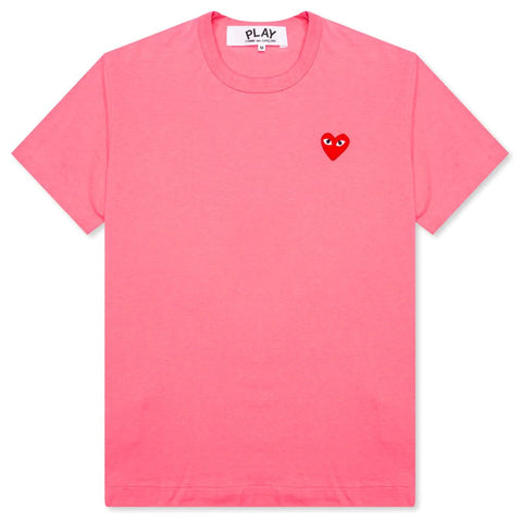 CDG Play Emblem Tee - Pink