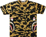 Bape 1st Camo Side Shark Tee - Yellow