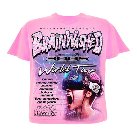 Hellstar Brain Washed World Tour Tee - Pink